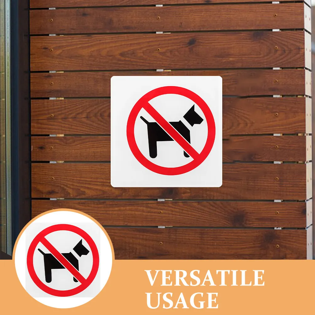 No Pet Allowed Sign Heavy Duty Acrylic Warning Sign for Store Entrance Door Use Promotes Cleanliness Safety No Dogs Inside