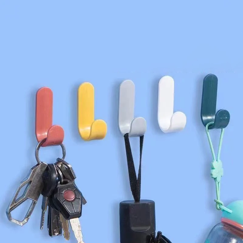 

Wall Hook Self Adhesive Hanger Hooks Heavy Duty Clothes Handbag Hanger for Home Kitchen Bathroom Towel Umbrella for Key Hanging