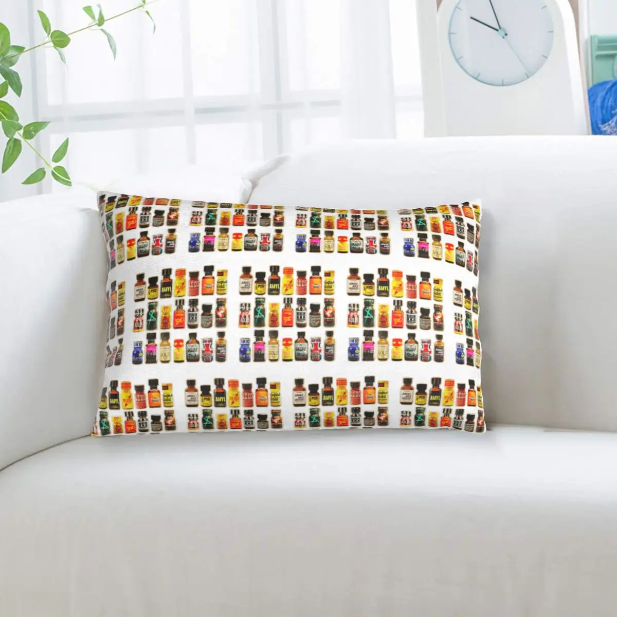 Poppers Bottles Gay Rush Jungle Juice Amyl Inhaler Rectangle Pillowcase Cushion Cover Decorative Bedroom Bed Home Throw Pillow