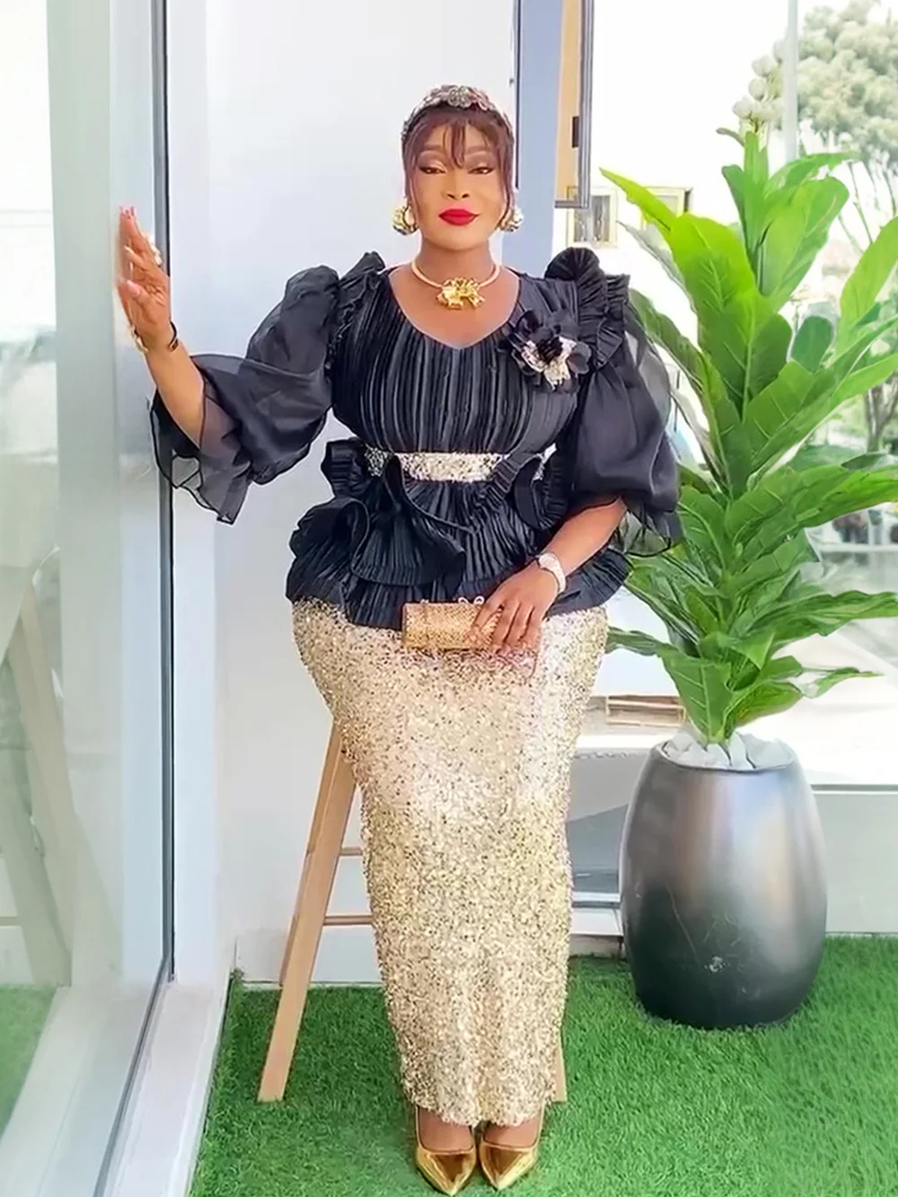 

Африканские вечерние платья больших размеров для женщин, новинка 2023 года, модные свадебные платья из полиэстера Дашики Анкара, элегантное мусульманское платье макси