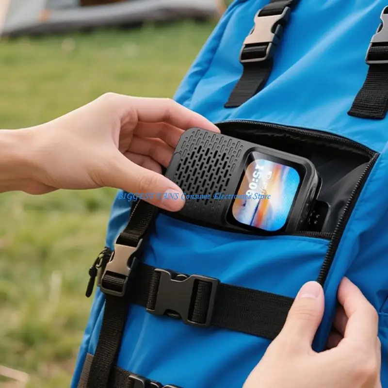 

Mount BT5.0 Speaker For Bikes Backpacks LED Display Easy Auditory