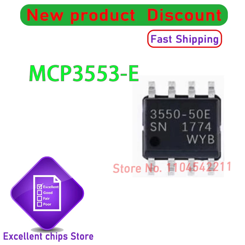 

(10-20 шт.) 100% новый набор микросхем MCP3553-E/SN MCP3553-E MCP3553 SOP8