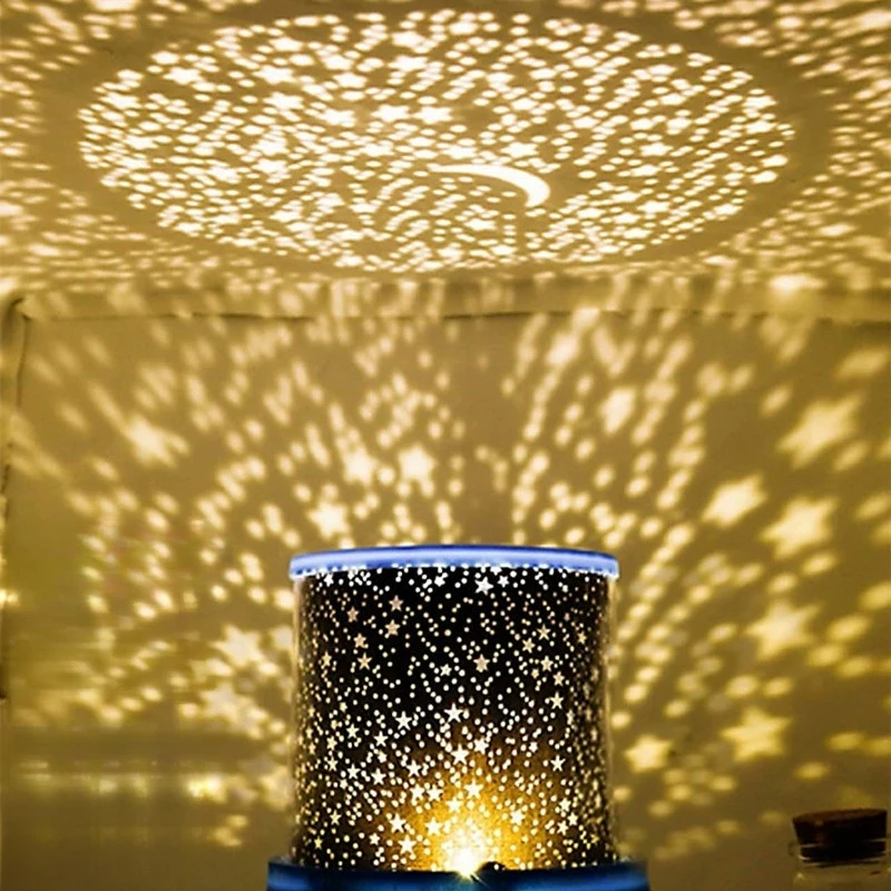 Veilleuse à projection de galaxie – Lampe d'ambiance ciel étoilé alimentée par USB pour chambre à coucher (cadeau romantique avec 7 modes de couleur)