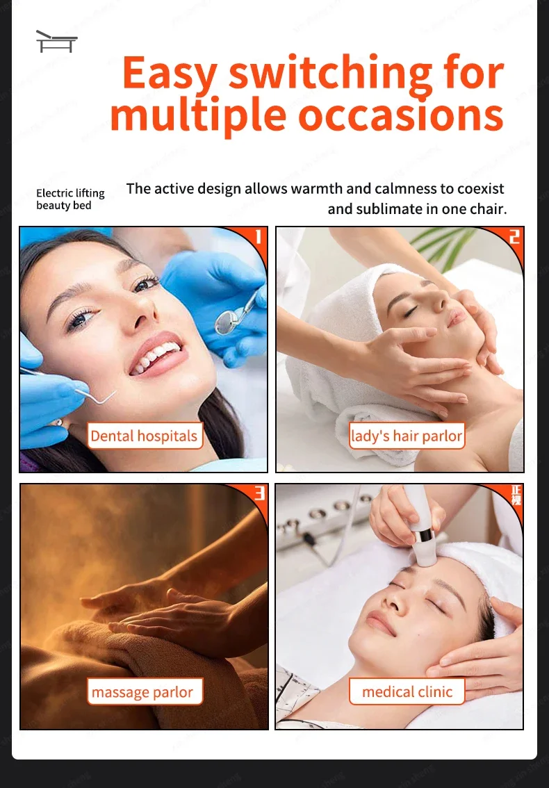 XingSheng Elektrisches Schönheitspflegebett Gesichtshydrotherapie Massagetisch Salon Wimpernbetten Ganzkörpermassage SPA-Möbel – Detail 9