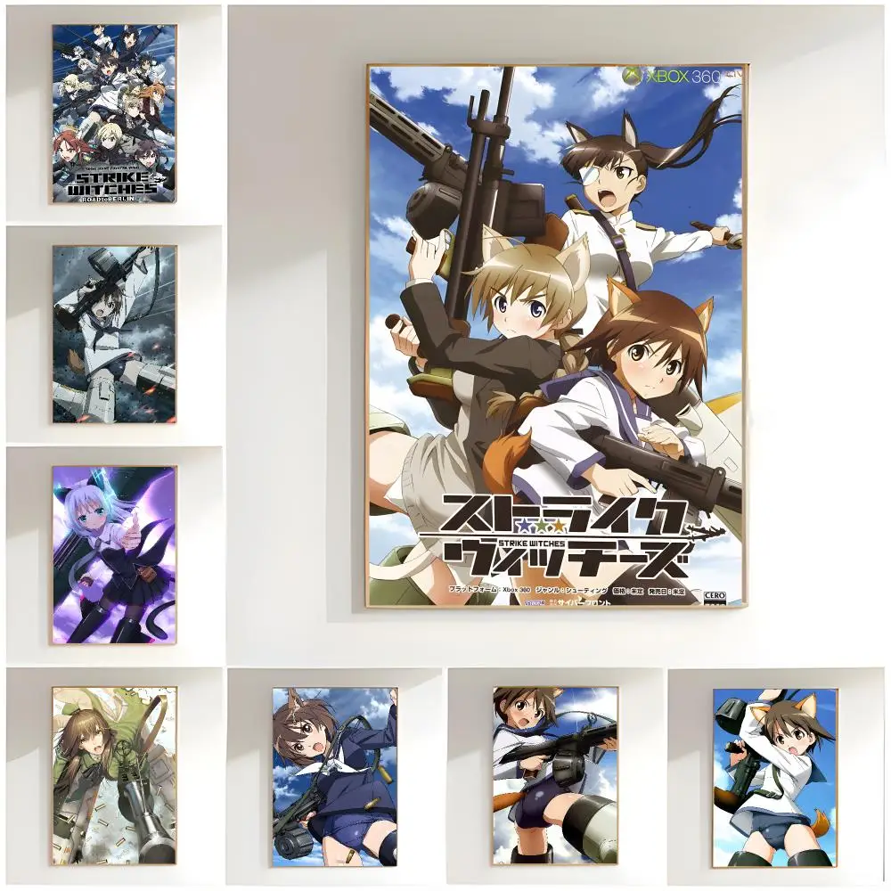 military anime s-Strike Witches Poster Classic Wall Art  Home Decor  Peel and Stick Unframed