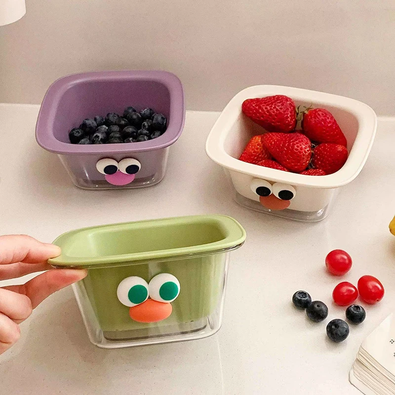 Creative Cute Thickened Double Layer Mini Drain Basket Multi-functional Household Fruit Snack Storage Basket Kitchen Accessories