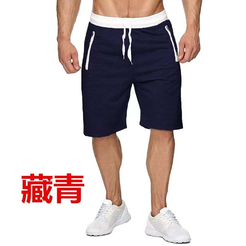 Shorts De Treino De Fitness Quick Dry Para Homens, Bolsos De Zíper, Esportes De Ginástica, Corrida, Patchwork, Novo, Mais, S-3XL