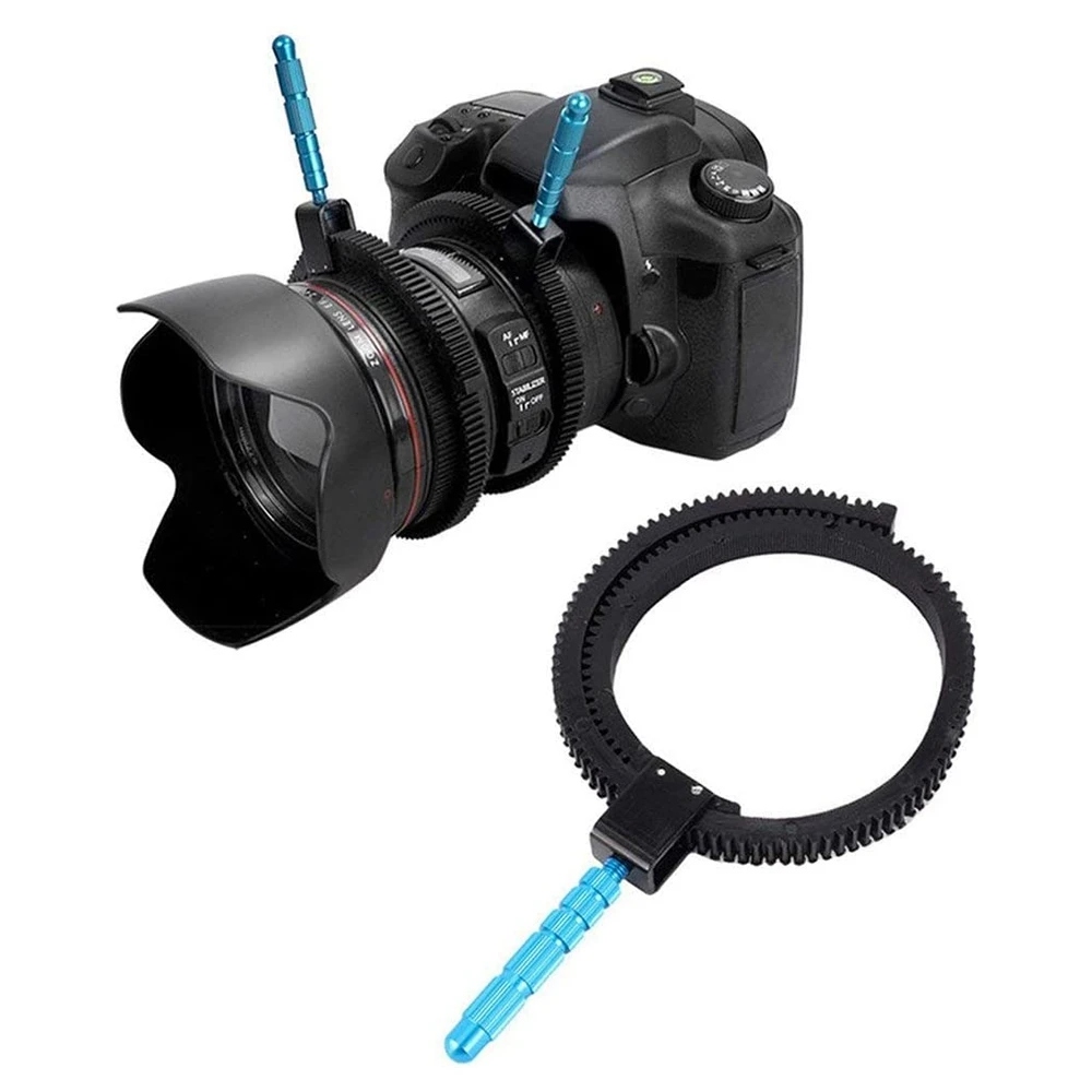 Focus Ring,Zoom Ring Zoom Gear Focus with Aluminum Alloy Handle Compatible for Digital SLR Camera