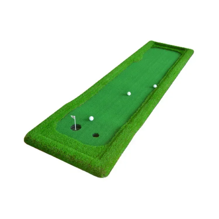 Custom Golf Putting Practice Mat Indoor Golf Thickened Edge Green Putter Simulation Green Grass