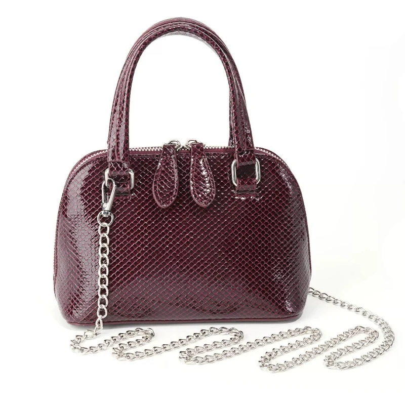 

Модная сумка-ракушка с узором под змеиную кожу из искусственной кожи, универсальная маленькая сумка с верхней ручкой для повседневного использования, на одно плечо, кроссбоди, 2026