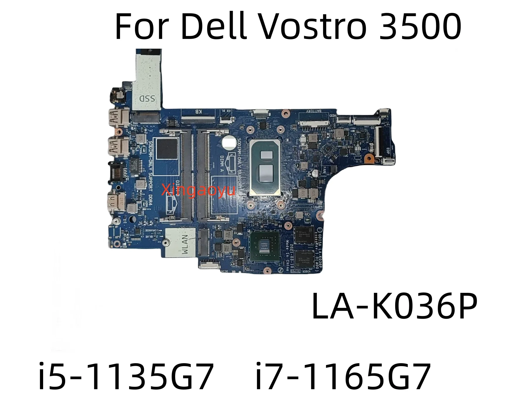 

Оригинальная материнская плата для ноутбука Dell Vostro 3500 Φ 0PCVD6 LA-K036P материнская плата для ноутбука 2G 100% протестирована ОК