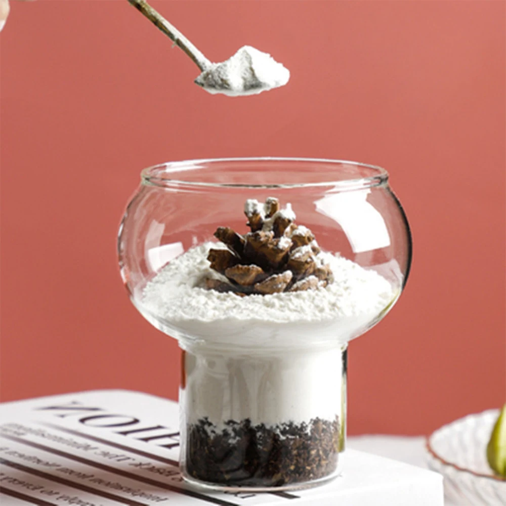 

300ml Transparent Coffee Mug Gourd Shape Cocktail Whiskey Wine Beer Glass Yogurt Dessert Cup Breakfast Cup Home Bar Drinkware