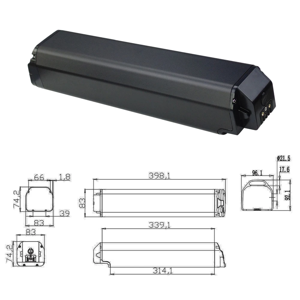 Ebike Battery Pack 48V 17.5Ah 840Wh Lithium Hiden Downtube Frame for Luna cycle X2 Z1 Biktrix Dengfu E10 Bafang M500 M600 motor