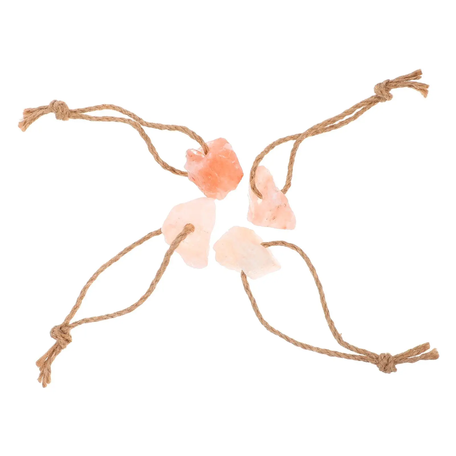 

4 Pcs Pink Salt Cattle Deer Sheep Rabbit Hanging Accessories Livestock Care Natural