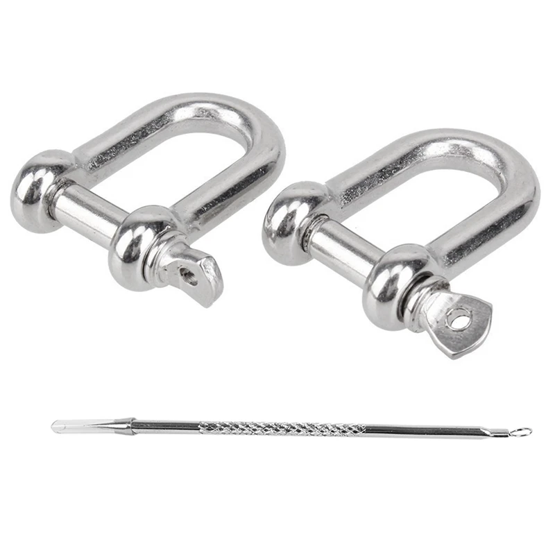 1 Pcs Acne Blemish Needle Pimple Spot Extractor Pin & 2 Pcs 304 Stainless Steel Screw Pin D Style Chain Dee Shackle