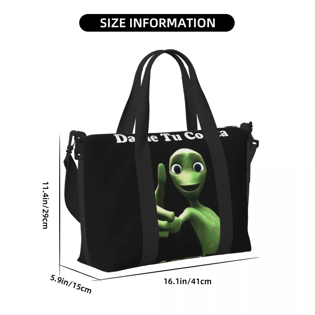 حقيبة سفر للشاطئ مخصصة Dame Tu Cosita (أبيض) ذات سعة كبيرة لصالة الألعاب الرياضية للنساء حقيبة كتف واق من المطر للتسوق