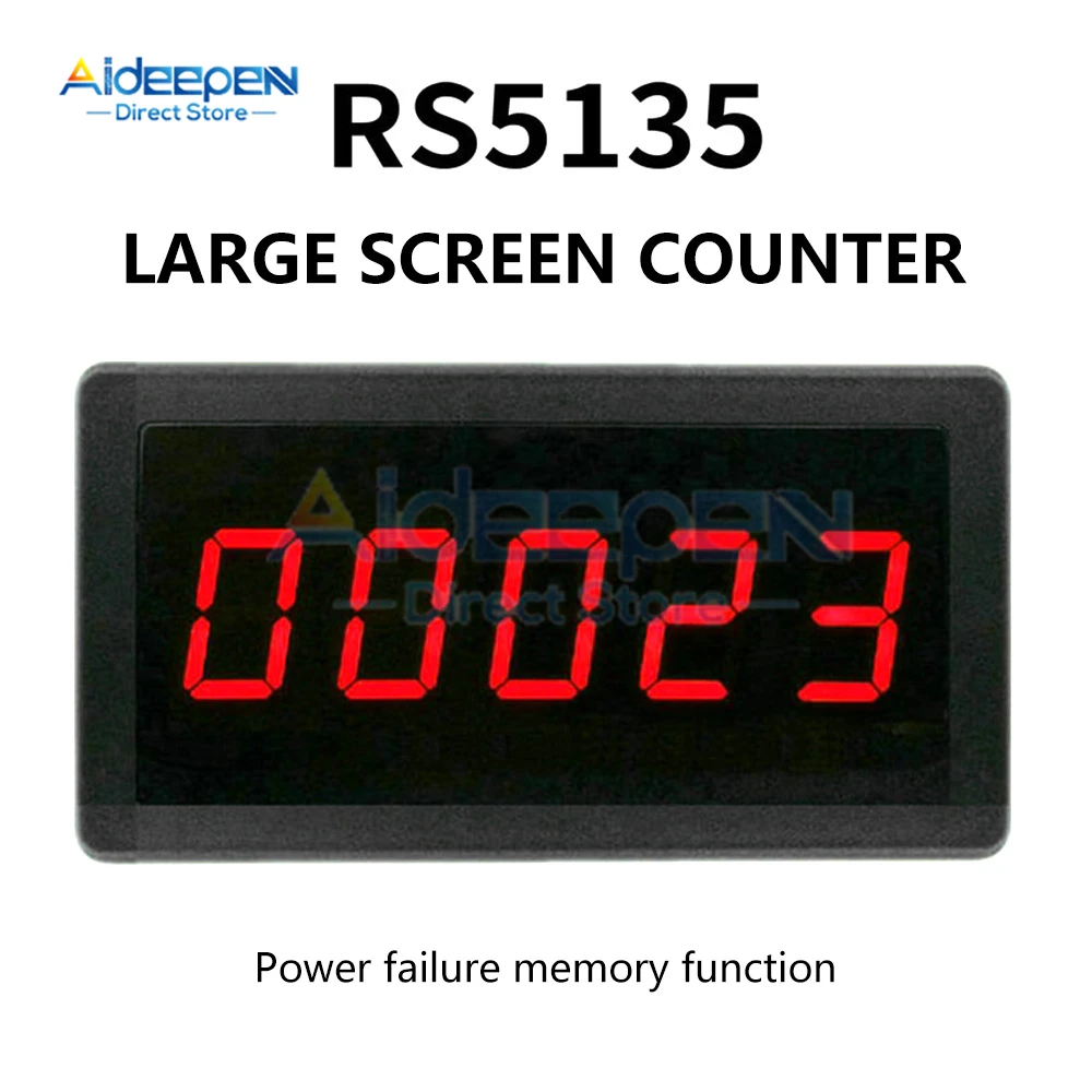 DC 12-24V RS5135 0.56 Inch LED Five Digit Counter 0-99999 Large Screen Electronic Counter For Industrial Production Metering