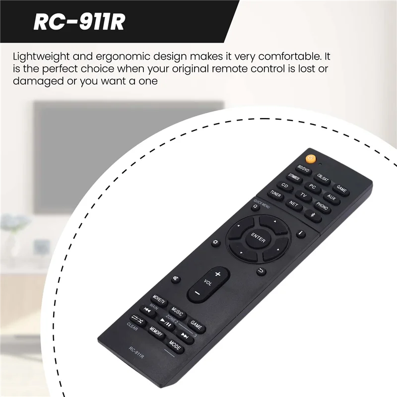 

M16K-RC-911R Пульт дистанционного управления для Onkyo TX-NR575 TX-NR585 TX-RZ810 TX-NR575E AV-ресивер Аудио/Видеоплеер Пульт дистанционного управления