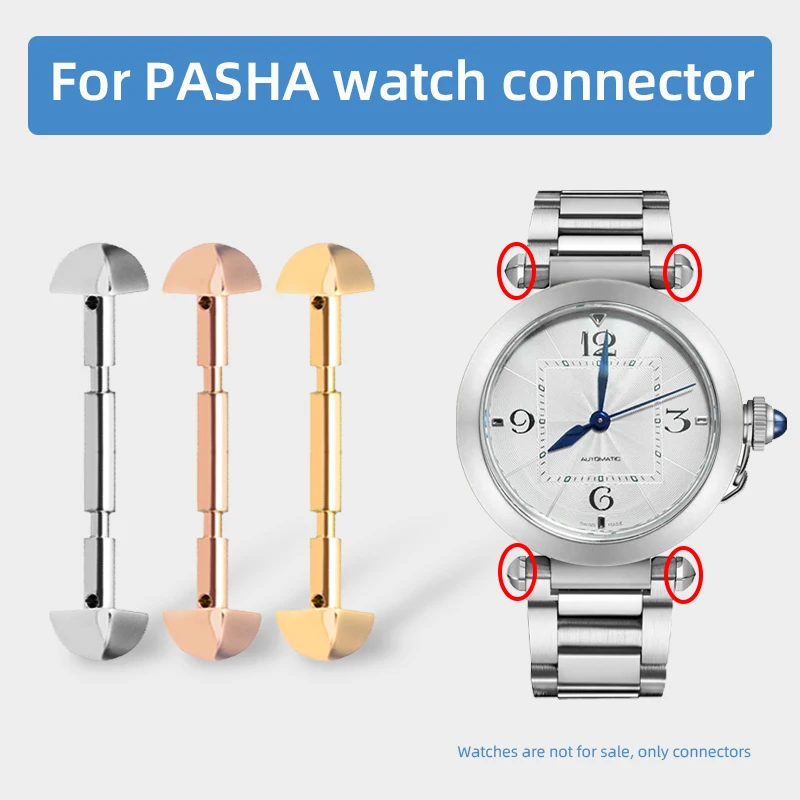 PASHA Watch connector screws for Cartier Pasha 41mm dial WSPA0009 WGPA0007 WSPA0010 WGPA0026 strap connecting rod Watch parts