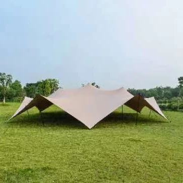 8m side length hexagon stretch tent 100%waterproof and flame retardant