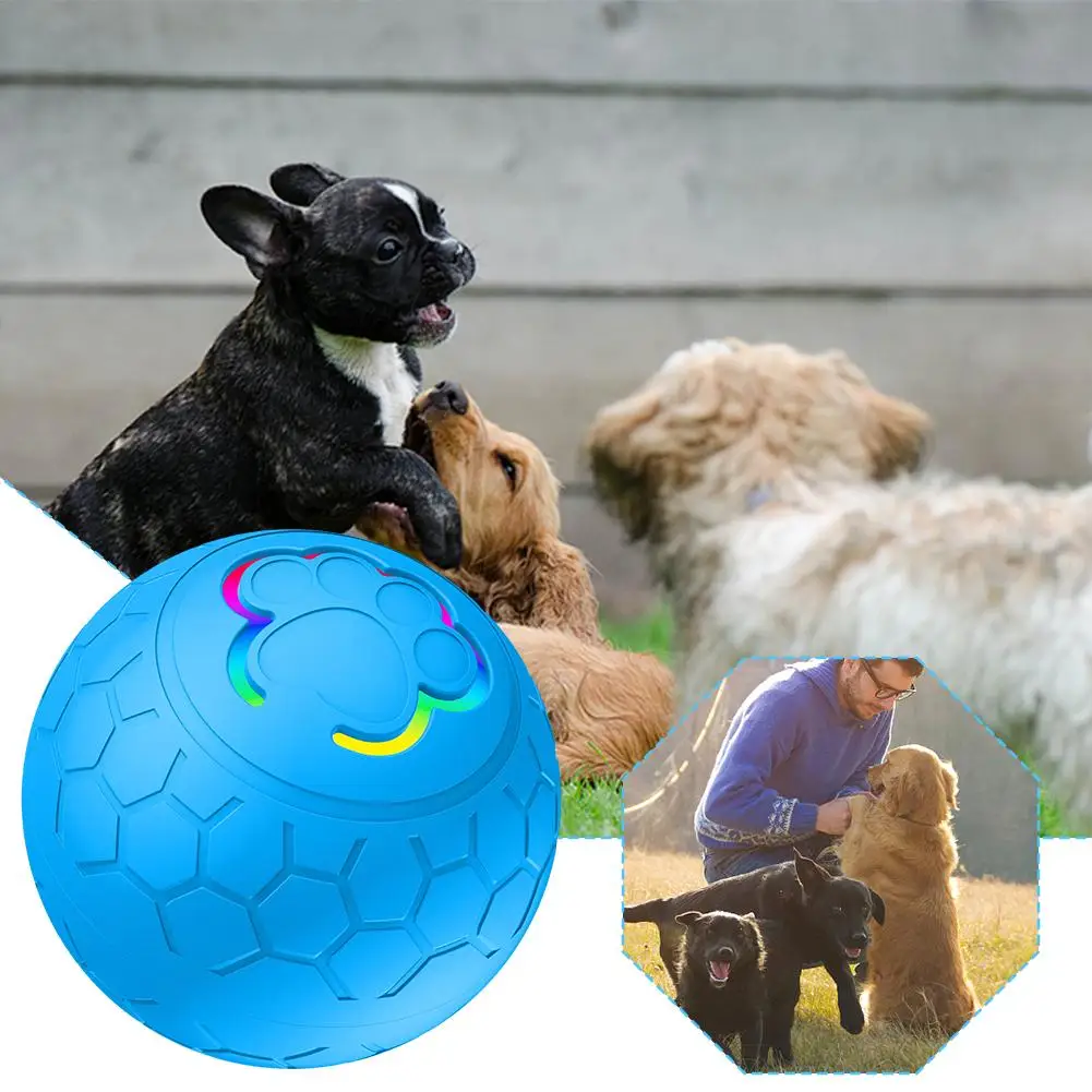 

1Pcs Dog Ball Toy Smart Interactive Rechargeable Automatic Rolling Remote Ball Motion Modes Toys with Dog 2 Control Activat W6U3