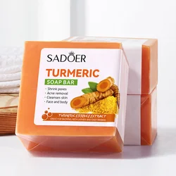 Turmeric Soap Body Cleaning Lightening Dark Underarm Leg Body Cleansers Brightening Face Hand Made  Soap Tender Skin Care Beauty