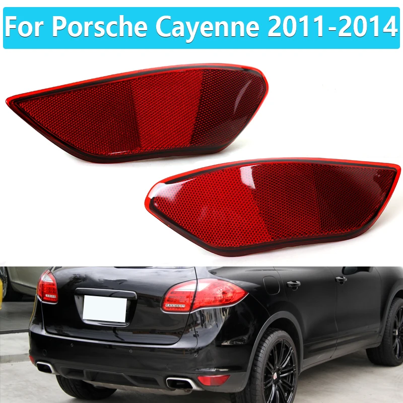 Rear Bumper Lamp For Porsche Cayenne 2011 2012 2013 2014 Car Red Rear Bumper Reflector Lamp Reflector 95863110500 95863110600