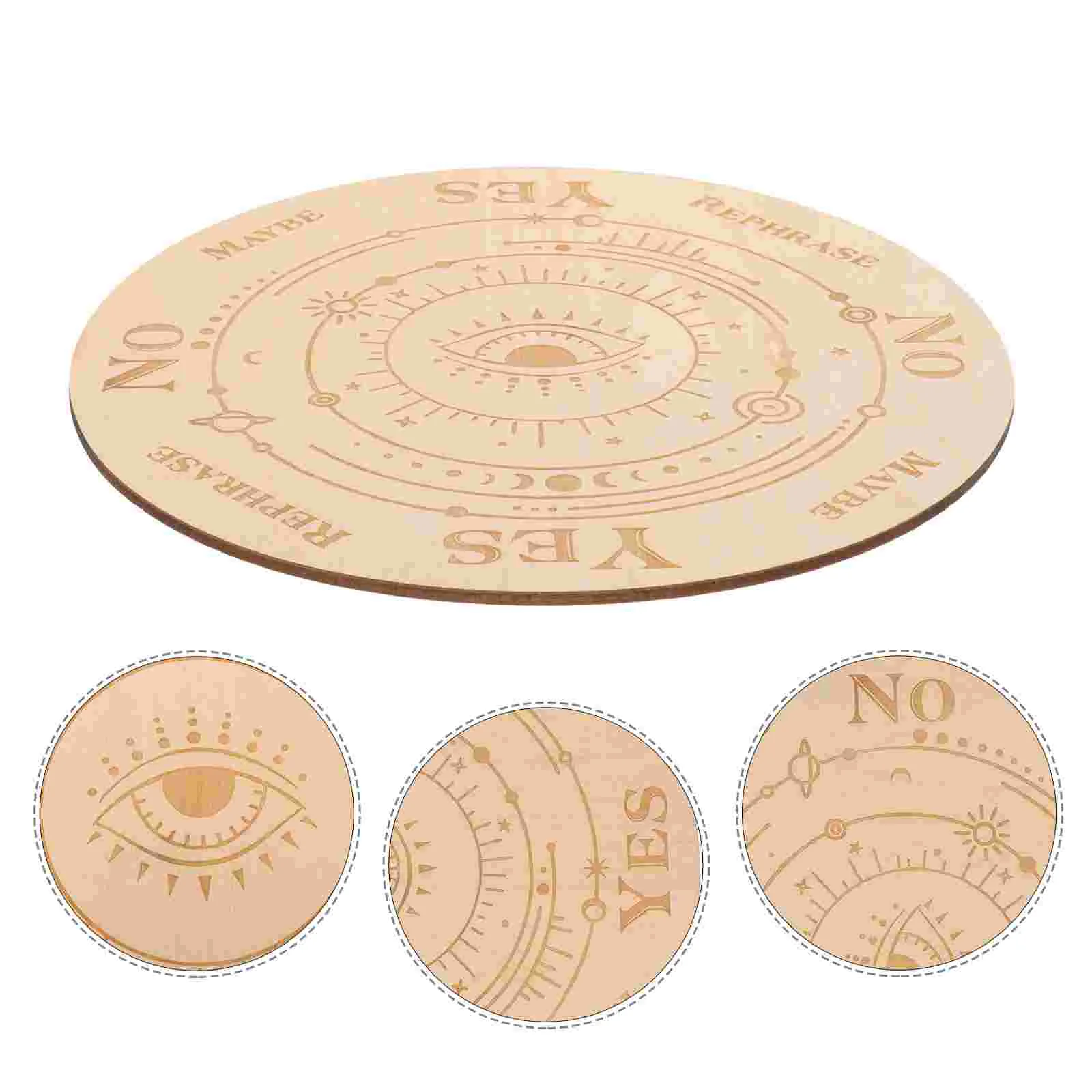

Board Pendulum Alphabet Ornaments Evil Eyes Wood Witch Divination Wicca Supply