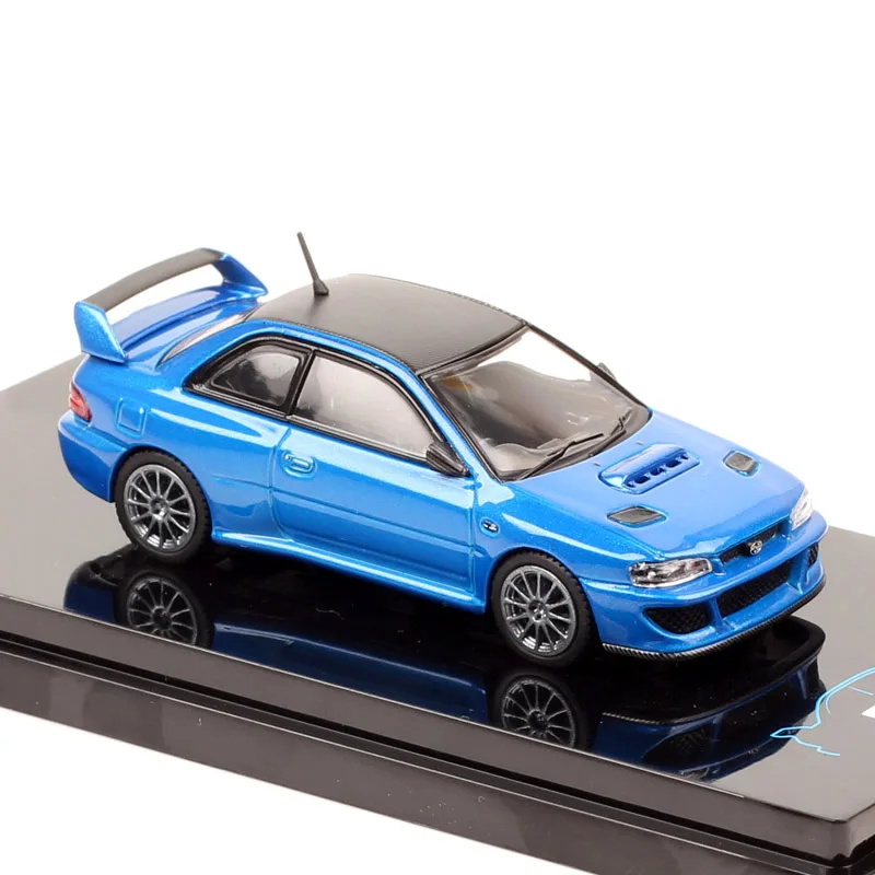 هواية اليابان 1/64 مقياس Prodrive P25 إنتاج 2023 سوبارو امبريزا 22B دييكاست سيارة لعبة مجسمة المركبات HJ64 صندوق أكريليك Thumbnail