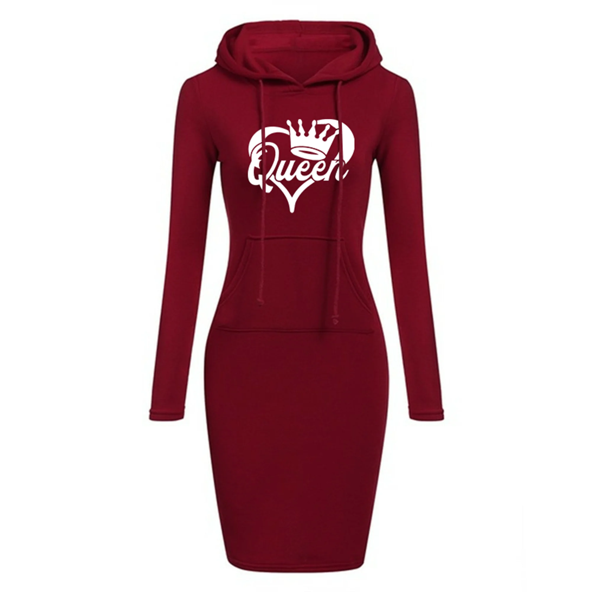 Felpa con cappuccio tinta unita retrò da donna, tasca sottile, felpa con cappuccio, manica lunga, tunica lunga stile Harajuku vintage