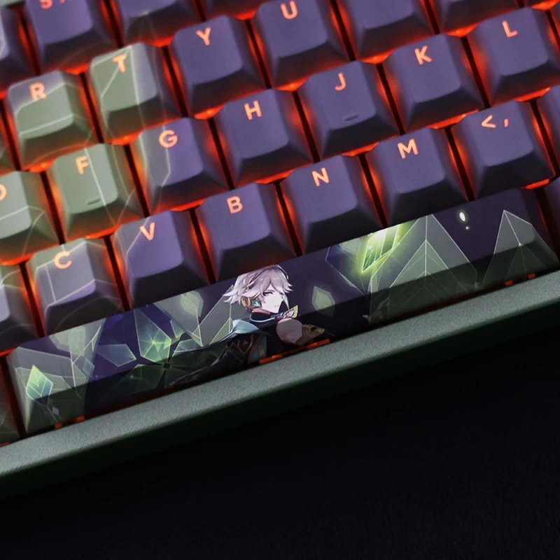 108คีย์ PBT Dye Subbed Keycaps การ์ตูน Anime Gaming Key Caps Genshin Impact Alhaitham Backlit Keycap สำหรับ ANSI เค้าโครง