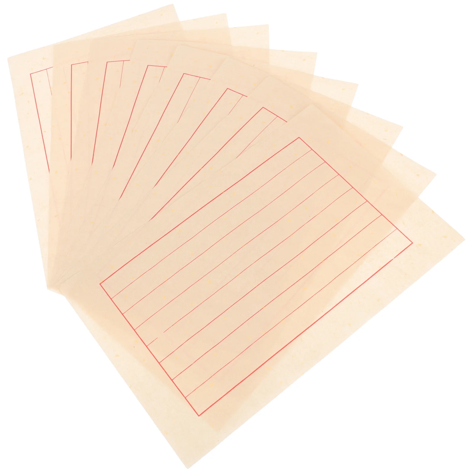 50 Sheets Rice Paper Calligraphy with Lines Writing Printmaking Painting Stationery for Practice Handwriting