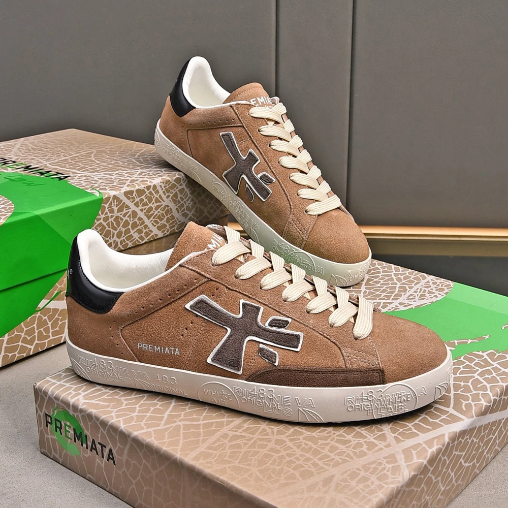 PREMIATA-Chaussures de skateboard rétro à lacets pour hommes, chaussures plates basses, mode simple, décontracté, niche, extérieur, chimtout match