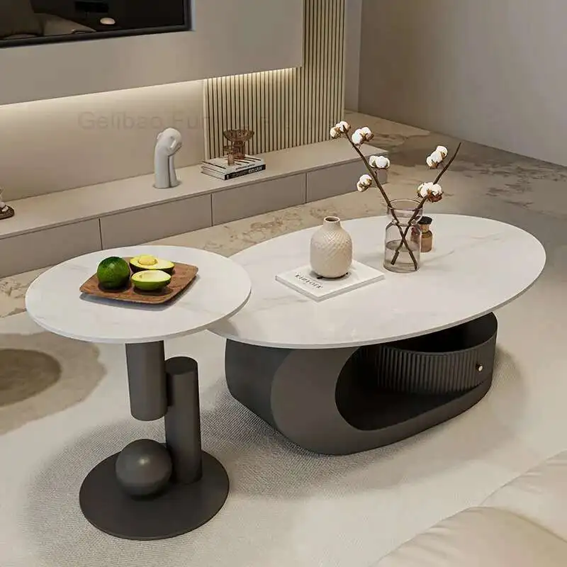

Standing Aesthetic Side Table Space Saving Designer Modern Clear Decoration Coffee Table Unique Meubles Entrance Hall Furniture