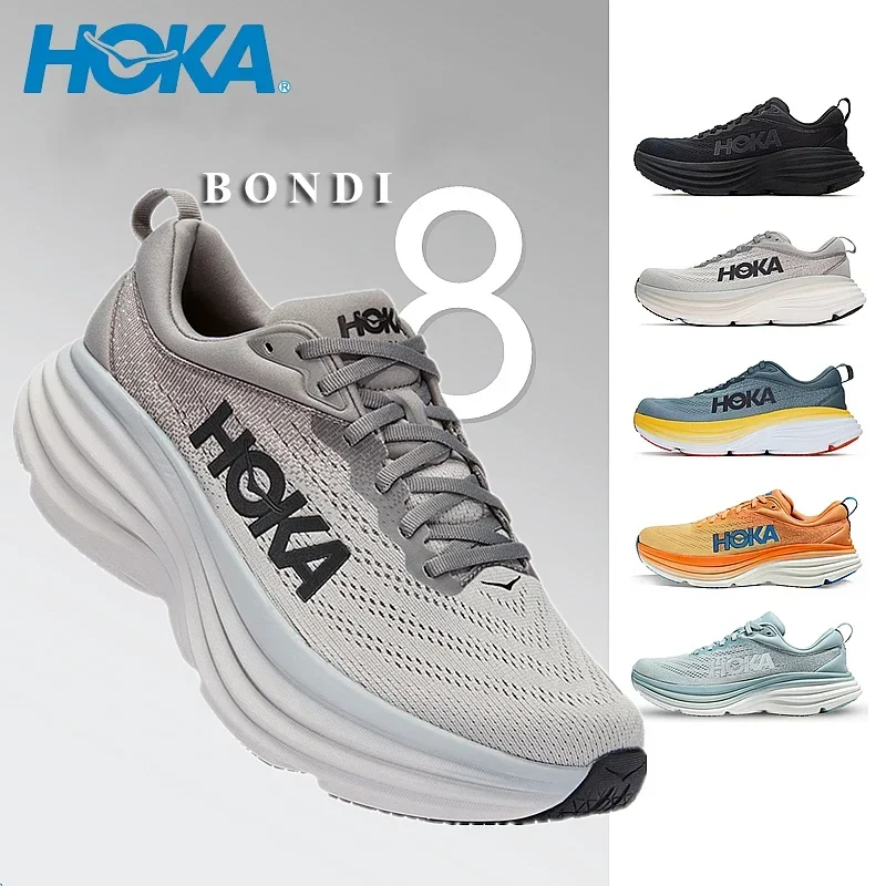 Scarpe da corsa originali Hoka One One One Bondi 8 da uomo e da donna, sneakers da esterno con ammortizzazione traspirante