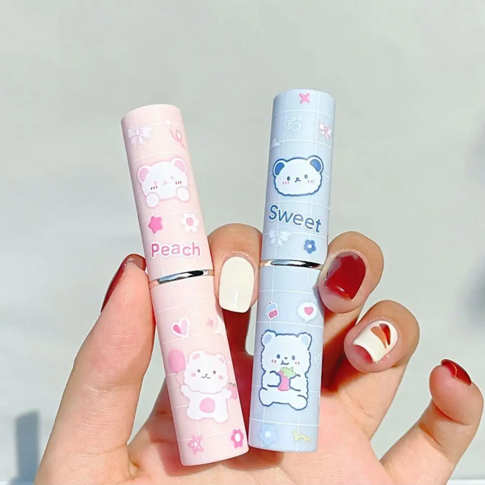 แบบพกพา Moisturizing LIPS เครื่องสําอาง Non-Stick CUP NATURAL Lip Balm Hydrating Soothing พีชรสสตรอเบอร์รี่ลิปสติกผู้หญิง