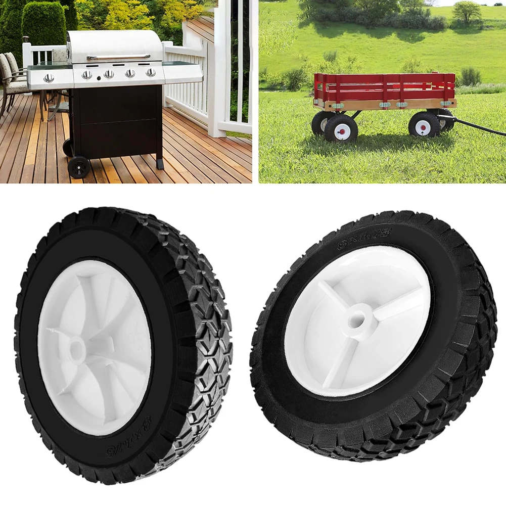 8 Inch Replacement Wheel 72-108 For Craftsman For Weber BBQ Grill Lawn Mower Utility Cart Hand Truck Rubber Plastic Tire