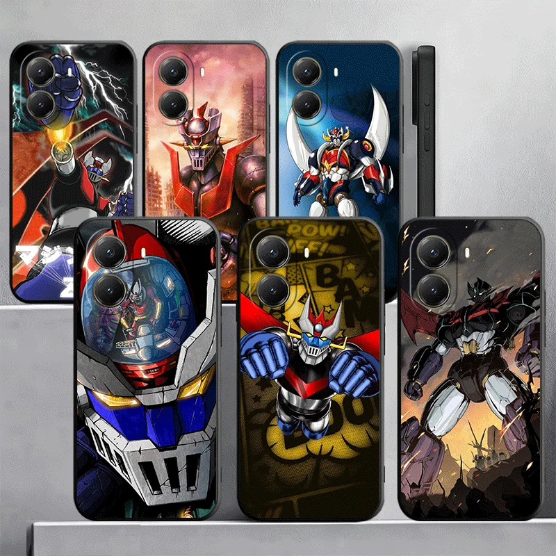 Funda de teléfono con diseño de anime M-Mazinger Z para Xiaomi Poco X7 X8 Pro Max M8 M7 F8 X6 X5 X3 M7 M6 F7 Redmi 15C 15 14C 13C 15T 17T