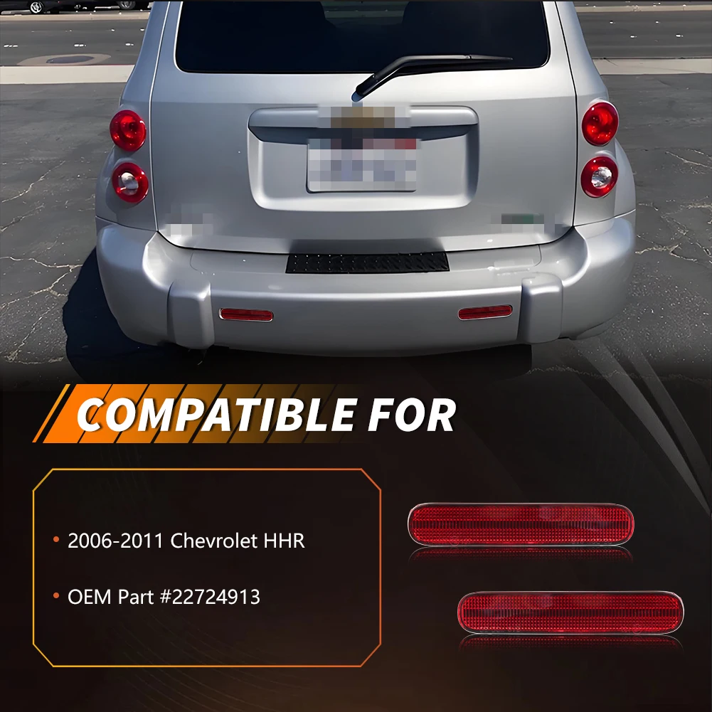 2 قطعة عاكسات المصد الخلفي الذيل ضوء الضوء الخلفي يغطي ل 2006 2007 2008 2009 2010 2011 شيفروليه HHR لا لمبة/المقبس