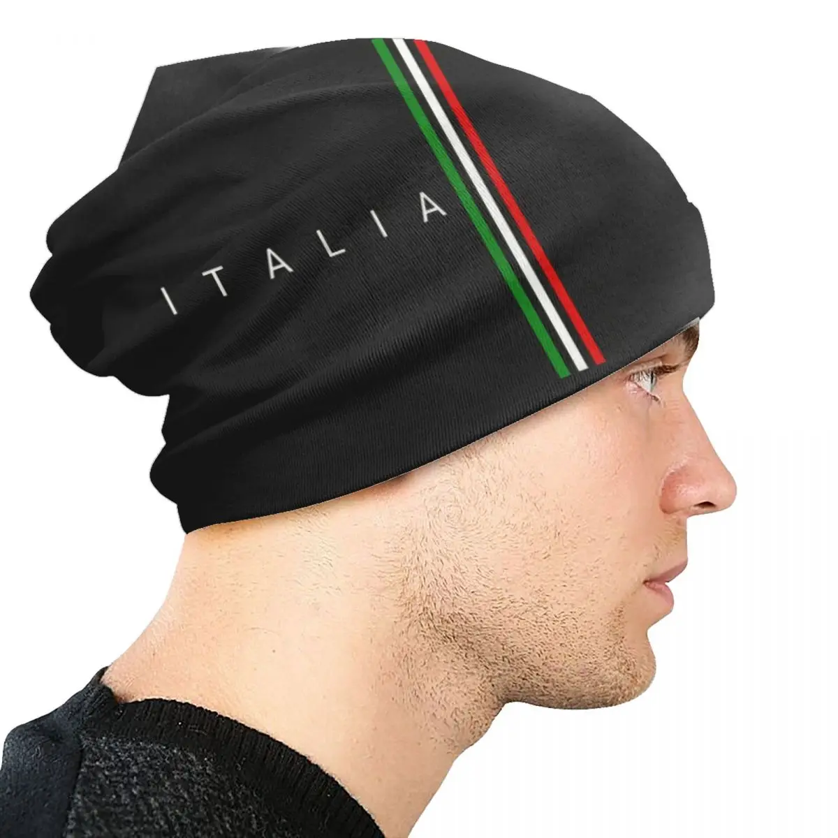 Italy Flag Skullies Beanies Caps Men Women Unisex Streetwear Winter Warm Knit Hat Adult Italy Qatar Bonnet Hats