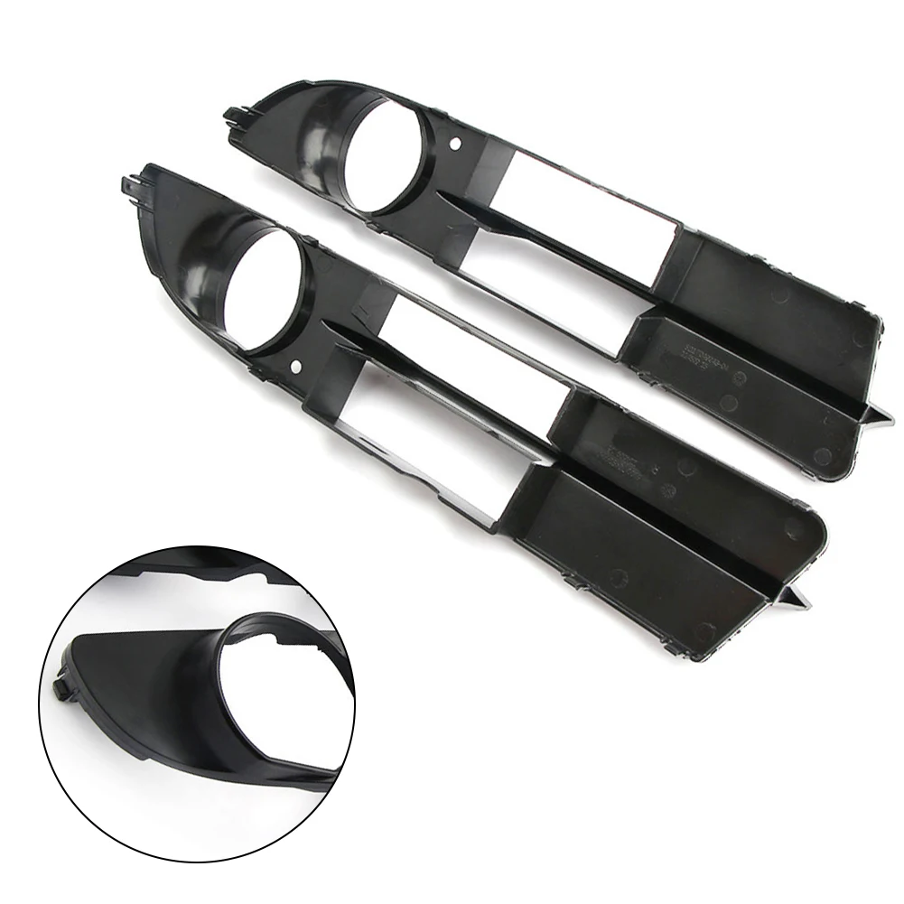 المصد الأمامي ضباب ضوء الإطار ABS اكسسوارات غطاء مصبغة السيارة 51117049244 مريحة E60 E61 الضباب الخفيف 2004-2007 #4