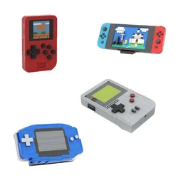 Mini consola de juegos de mano, juego de bloques de construcción, máquina controladora Retro, Idea de ladrillos, modelo de Juguetes DIY, regalo de cumpleaños para niños