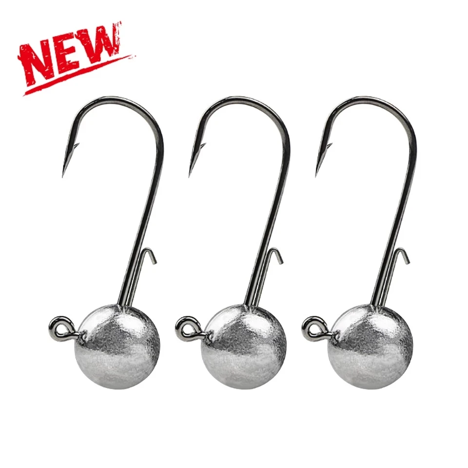 5PCS/Lot  Lead Head Hooks 2g/3g/5g/7g/10g/12g/14g/15g/17g/20g Soft Lure Crank Jig Hooks Anti-Hanging Bottom Barbed Fishing Hooks