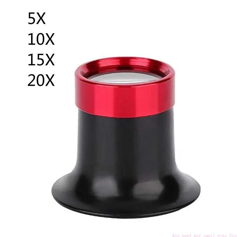 Portable Monoculars Magnifier 5X/10X/15X/20X Glass Watchmakers Loupe Lens Jeweler Watch Eye Len Repair Tool