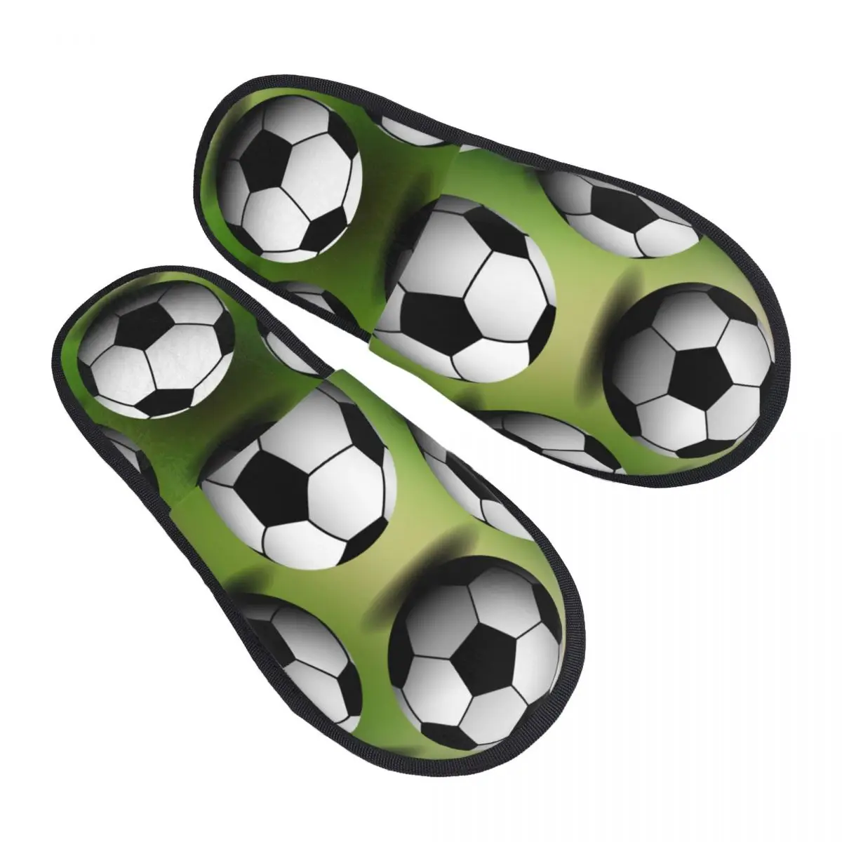 

Тапочки с футбольными мячами для женщин и мужчин, пушистые зимние теплые тапочки, домашние тапочки