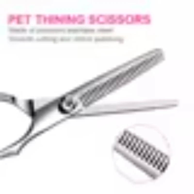 Premium  Coated Dog Grooming Scissors with Safety Round Tips - Professional Grade Kit  Precise and Safe Trimming Hair scissors