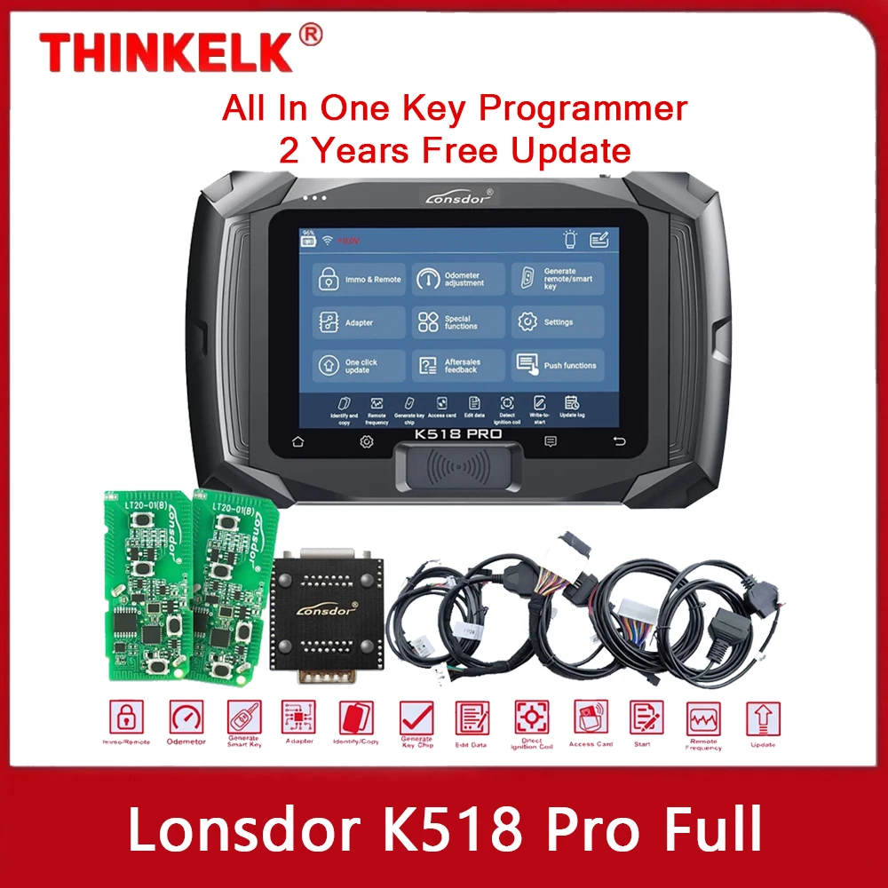 

Lonsdor K518 Pro Full Configuration Global & EU Version All In One Key Programmer with 2 Years Free Update Time Support CAN FD