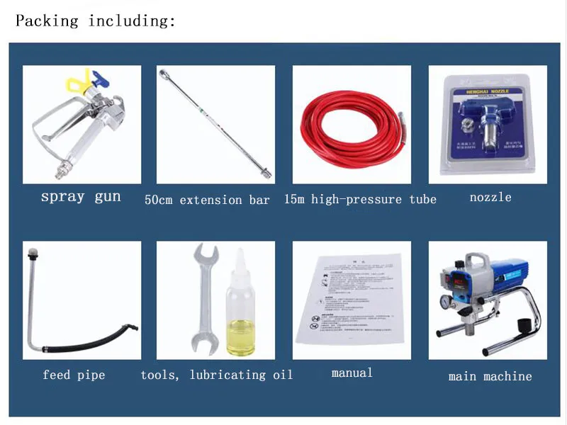 High-Pressure Airless Paint Spraying Machine H680/ H780 Wall Paint Spraying Gun Airless Paint Sprayer Wall Spray Machine