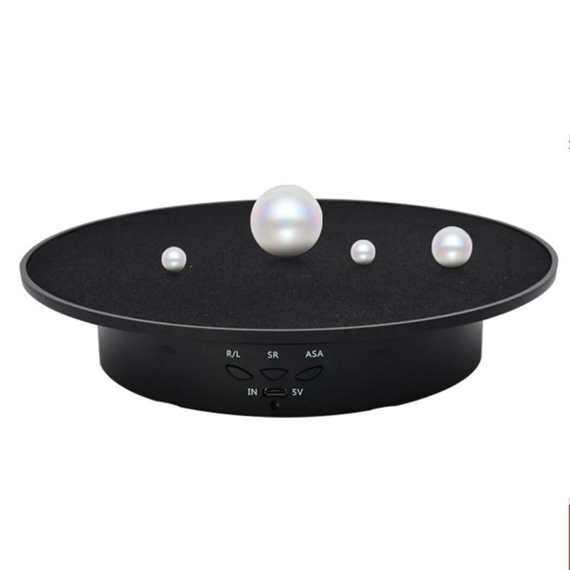 

R9UF Electric Rotating Display Stand Turntable Jewelry Holder Battery/USB Power