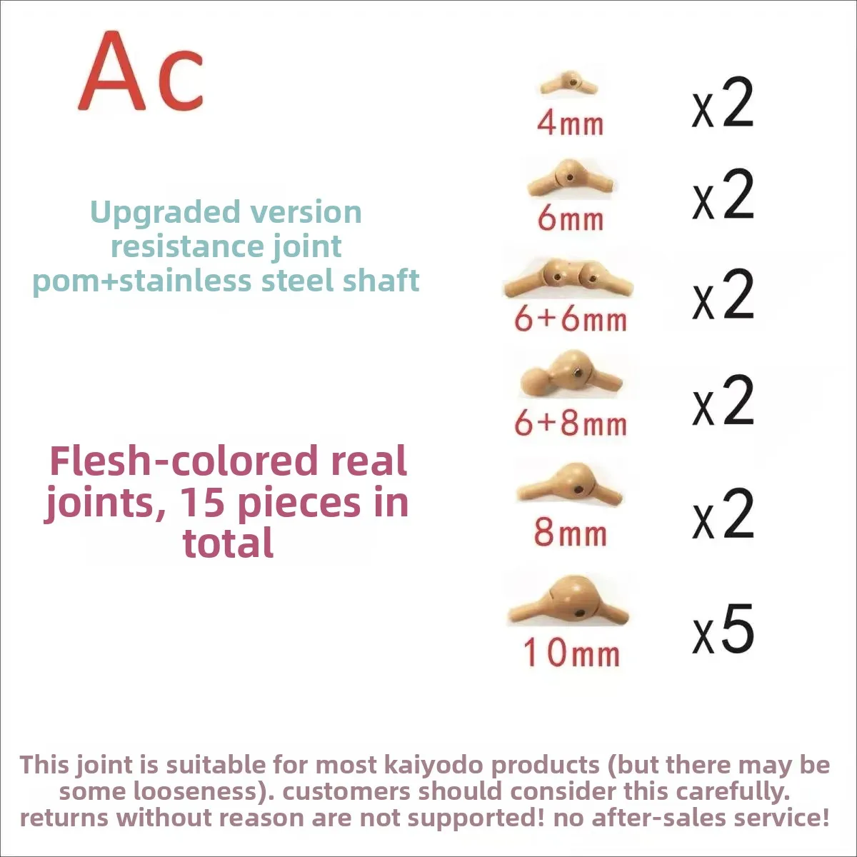 IN STOCK AC Upgraded Friction Joints For Kaiyodo Yamaguchi Avengers Ryu Hayabusa Flesh Color Action Figure Parts
